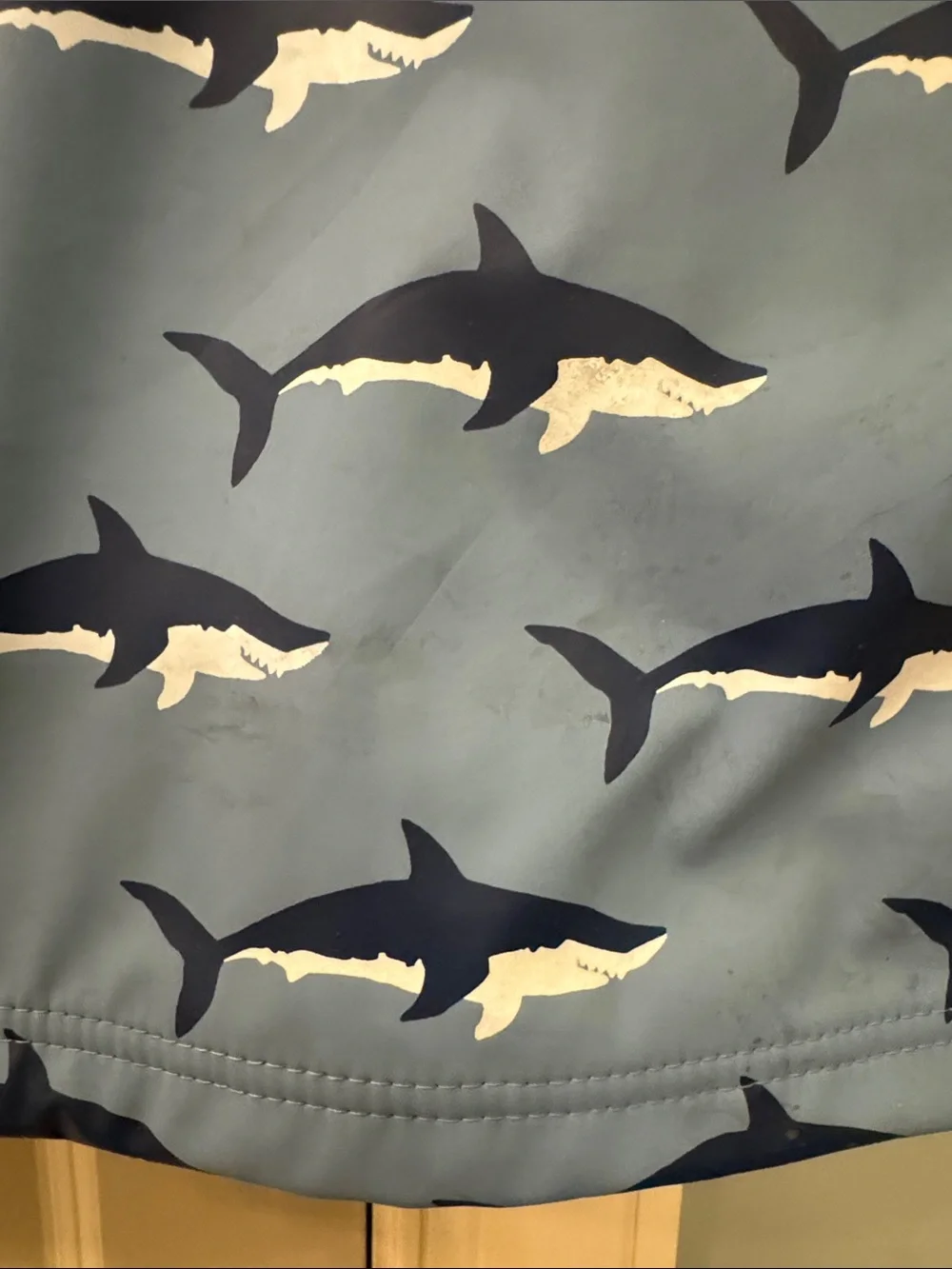 Hatley Light Blue Shark Print Hooded Raincoat for Kids